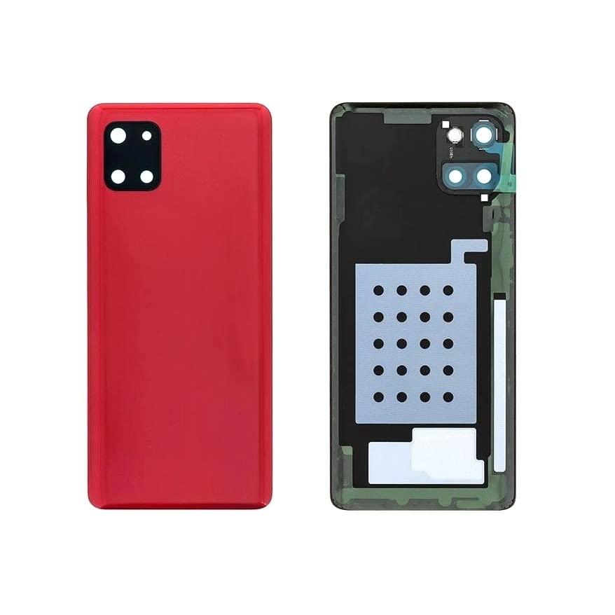Back Glass Panel for Samsung Galaxy Note 10 Lite Red with Camera Lens Module and Self Adhesive Tape - EGFix Back Glass Panel for Samsung Galaxy Note 10 Lite Red with Camera Lens Module and Self Adhesive Tape - EGFix